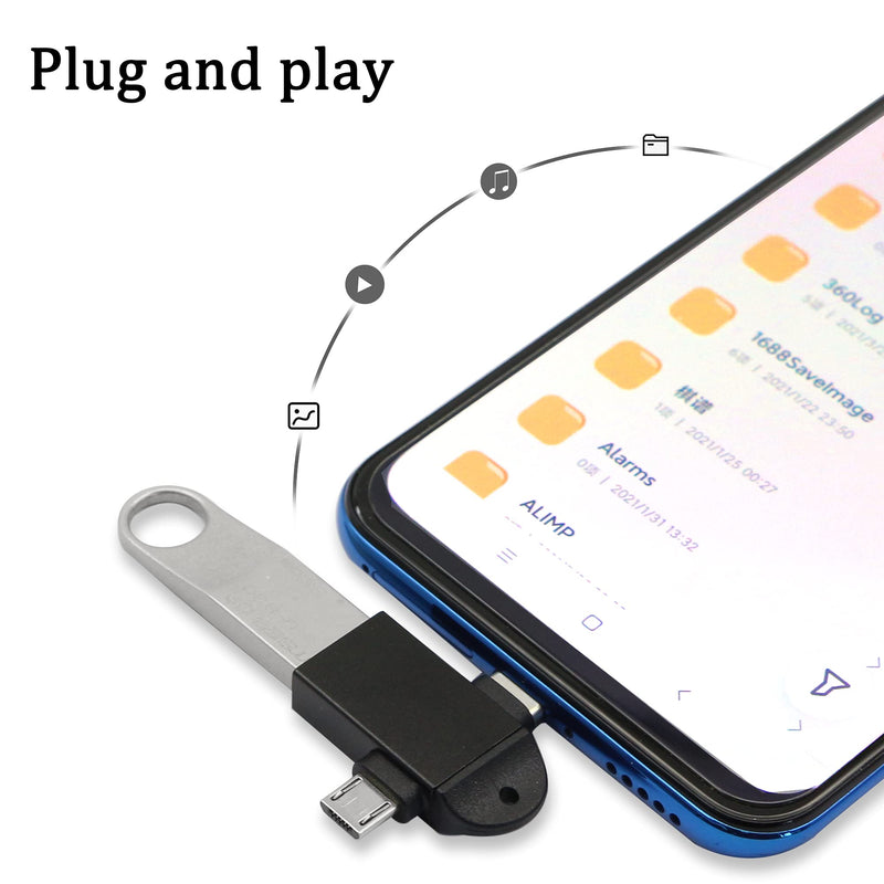 [Australia - AusPower] - PNGKNYOCN 2 in 1 OTG Converter USB 3.0 to Micro USB and Type C Adapter for Mobile Phones or Tablets 