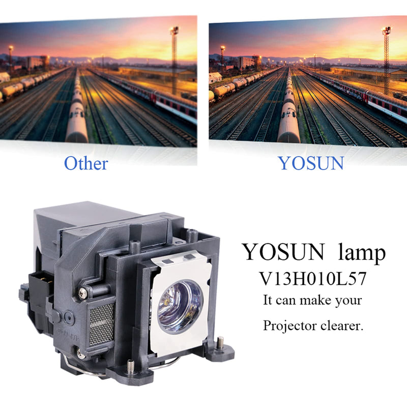 [Australia - AusPower] - YOSUN V13h010l57 Projector Lamp for Epson Brightlink 450wi 455wi Powerlite 450w 450wi 460 Elplp57 Projector Replacement Lamp Bulb 