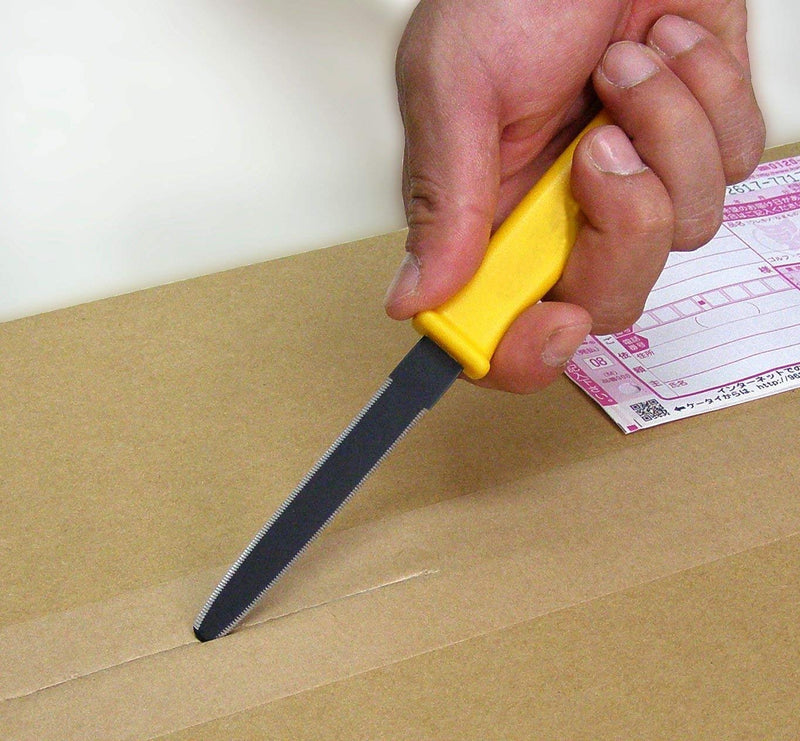 [Australia - AusPower] - CANARY Corrugated Cardboard Cutter Dan Chan, Safety Box Cutter Knife [Non-Stick Fluorine Coating Blade], Made in JAPAN, Yellow (DC-190F-1) (Bulk 3 pcs) 