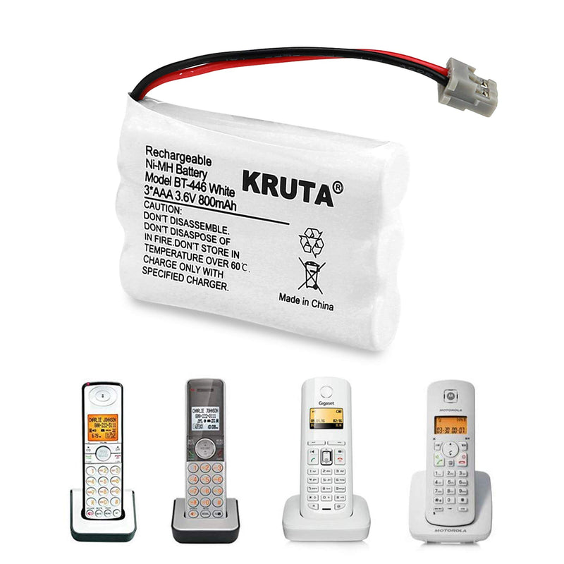 [Australia - AusPower] - Kruta BT-446 Rechargeable Cordless Phone Battery for Uniden BT-446 BT446, BP-446 BP446, BT-1005 BT1005, TRU9460, TRU9465, TRU9480, TCX-800 (Pack of 2) Pack of 2 