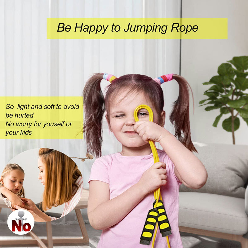 [Australia - AusPower] - Ponydash Jump Rope, Jump Ropes for Kids, 2 Pack Kids Jump Rope Lightweight &Adjustable &Durable jumping rope for Fitness-Speed Jump Rope for Women Men Youth, Foam Grips Handles for , Workout 