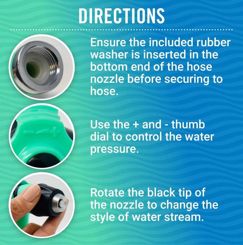 [Australia - AusPower] - Boat Water Hose Nozzle Sprayer & High Pressure Garden Hose Nozzle Heavy Duty Outdoor Wide & Thin Head Marine Grade Washdown Spray Gun End Best for Gardening Boats Car RV & Auto 
