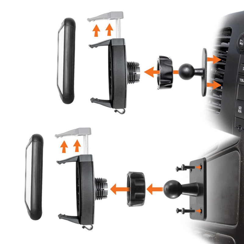 [Australia - AusPower] - iBOLT miniPro AMPS Car Mount for iPhone 5/6 / 6s Plus / 7/8 / X,Samsung Galaxy S8 / S7 / Note 4 / Note 5 / Note 8, Sony's, LG, Motox, HTC 's - Comes with Multiple mounting Options 