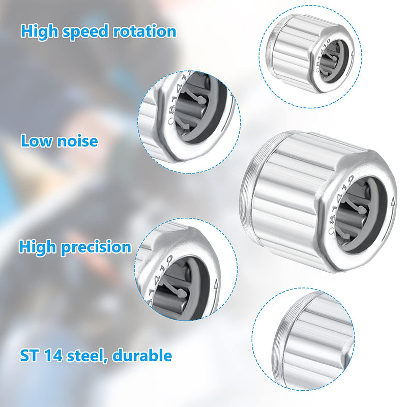 [Australia - AusPower] - 4 Pieces Needle Roller Bearings, One Way Bearing, 8mm Needle Bearings Bore 14mm OD 12mm Width, High Load Carrying Capacity and Stiffness 