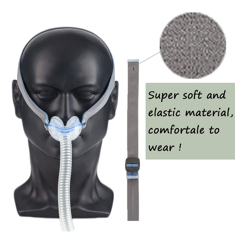 [Australia - AusPower] - Advanced Upgraded P10 Replacement Headgear Strap Compatible with ResMed Airfit P10/N30, Upgraded Fully Adjustable Quick-fit with Clip Connected Design Premium Durable Elastic Material - 2 Pack Gray 