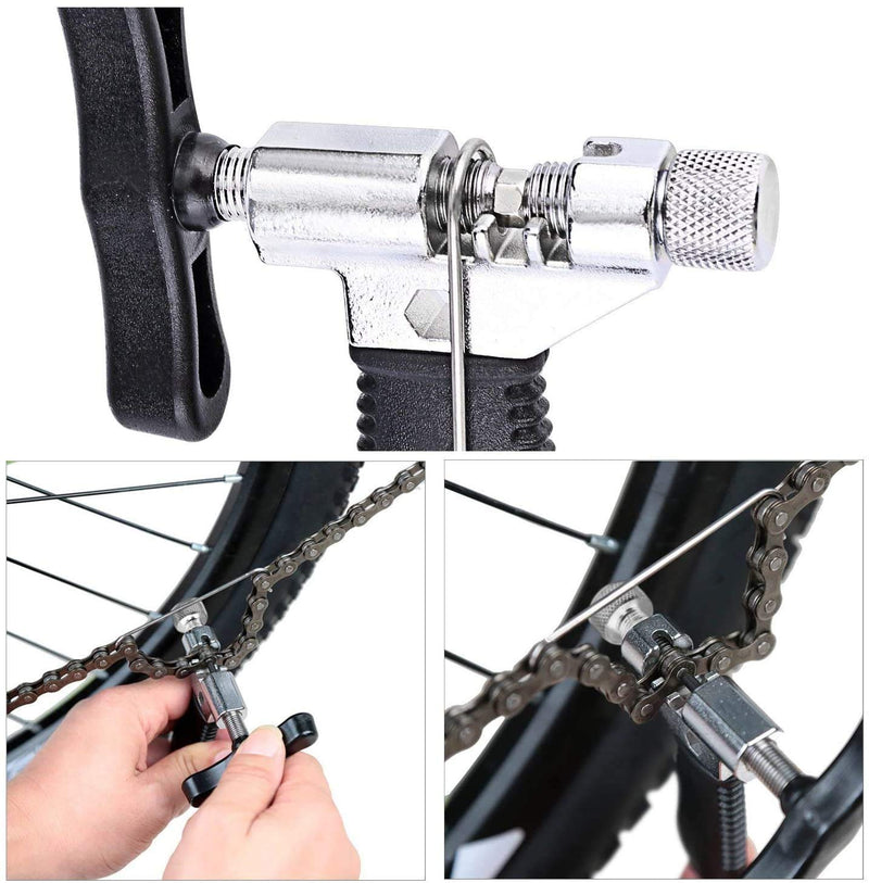 [Australia - AusPower] - Oumers Bike Link Plier+Chain Breaker Splitter Tool+Chain Checker, Chain Missing Link Opener Closer Plier Chain Cutter Connector Wear Indicator Tool 