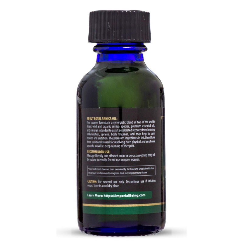 [Australia - AusPower] - Royal Arnica Oil - Rapid Recovery Formula - Organic Super Premium Herbal Blend with Essential Oils for Natural Pain Relief, Sore Muscles, Bruise Care, Massage Therapy, Trauma, Aches (1oz) 1 Fl Oz (Pack of 1) 