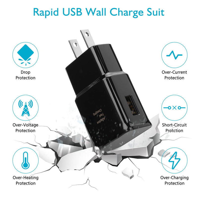 [Australia - AusPower] - Adaptive Fast Charging Type C Android Cell Phone Charger Cable Kit for Samsung Galaxy S10/S10e/S10+/S9/S9+/S8/S8+/S22/S22+/S21/S21+/S21 Ultra/S20/Note 20/Note 10/Note 9/Note 8/Z Flip 3 5G, 2Pack 
