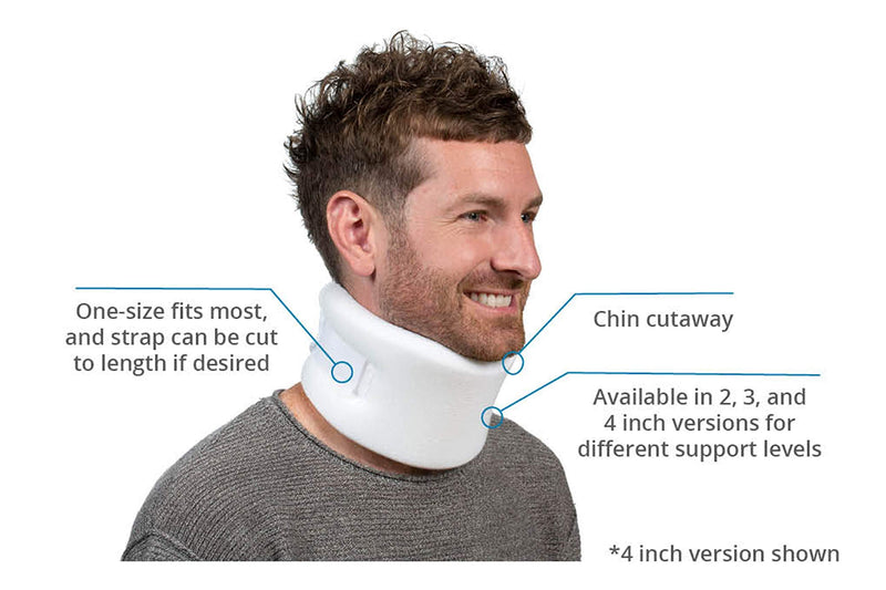 [Australia - AusPower] - FitPro 3" Foam Cervical Collar, Amazon Exclusive Brand, White -FP10003 3 Inch 
