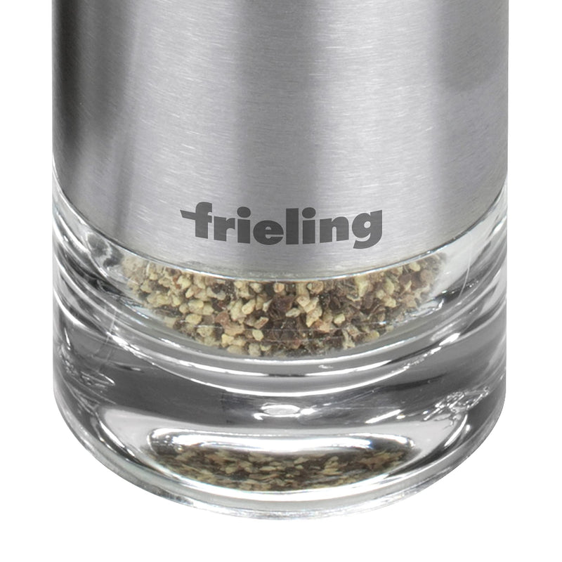 [Australia - AusPower] - Frieling USA Sylva Salt or Pepper Shaker Acrylic, 3.3" x 1.7", Clear/Stainless Steel 