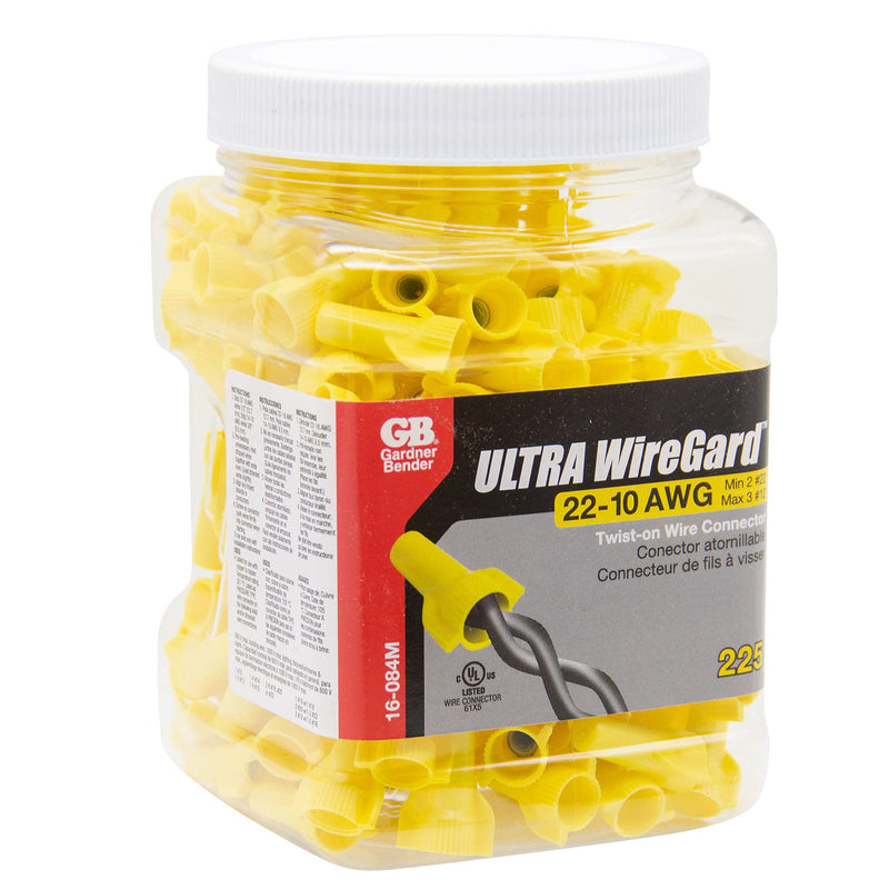 [Australia - AusPower] - Gardner Bender 16-084 WingGard Twist-On Wire Connectors, 22-10 AWG, Electrical , 100 pk, Yellow 