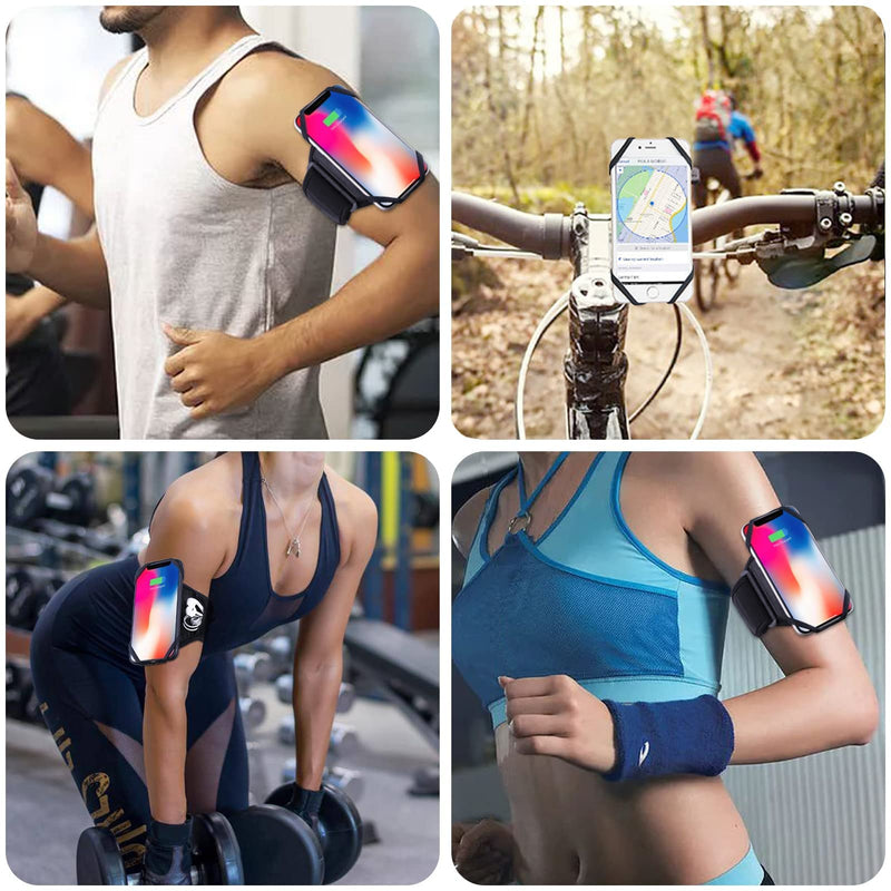 [Australia - AusPower] - Redcomets Phone Armband,3 in 1 Armband Forearm Wristband Bike Phone Holder 360° Rotatable & Detachable Sports Running Armband Mobile Phone Holder for Fits All 4.5-7 in Smartphones 