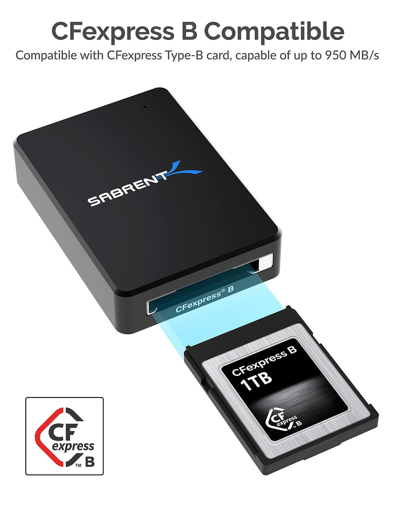 [Australia - AusPower] - SABRENT CFexpress Type B Card Reader with USB 3.2 10Gbps (CR-CFER) CFexpress Type-B 