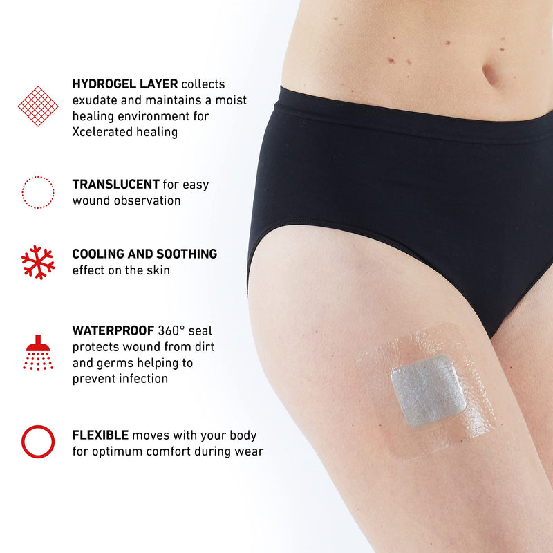 [Australia - AusPower] - Neo G Opti-Heal Hydration Multi Purpose Dressing - Hydrogel Wound Dressing Pads for Advanced Wound Management - Ulcer Dressing, Bed Sore Bandages, Diabetic Wound, Burn Dressing Gel 4 x 4-4 Pcs 