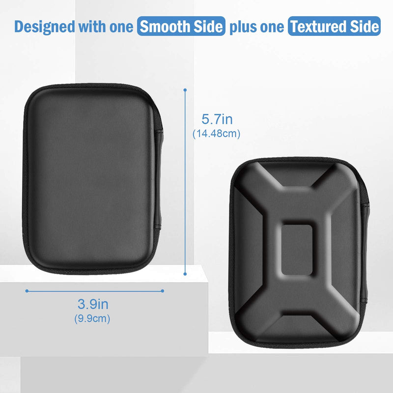 [Australia - AusPower] - ProCase Portable Hard Drive Case for Canvio Basics Western Digital WD Elements My Passport Seagate Portable Backup Plus Slim 1TB 2TB 3TB 4TB USB 3.0, 2.5” Portable External Hard Drive Case -Black Black 
