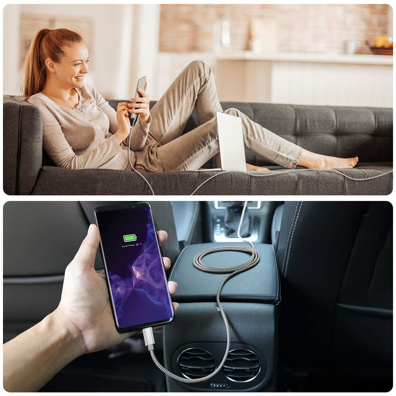 [Australia - AusPower] - USB Type C Charger Cable 3-Pack 3.3/6.6/10FT,Micro C Charging Cord for Samsung Galaxy A10E A20 A21 A11 A50 A51 A52 A53 A70 A72 A73 A42 A32 A33 A12 A22,S10 S20 S21 S22 21 22 Plus,Note 10 20,Z Flip Fold Green 
