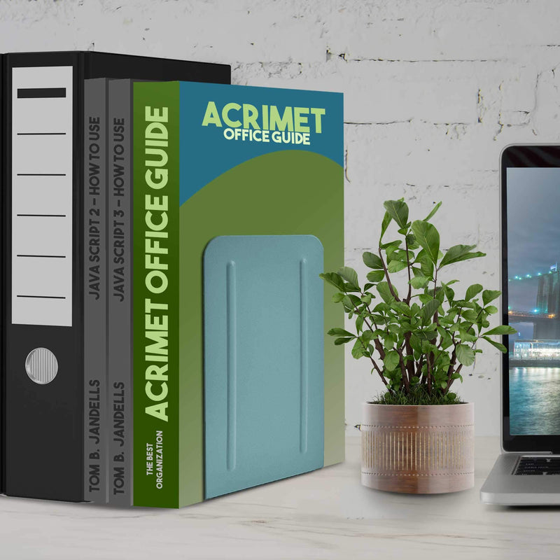 [Australia - AusPower] - Acrimet Premium Metal Bookends (Heavy Duty) (Green Color) (1 Pair) 