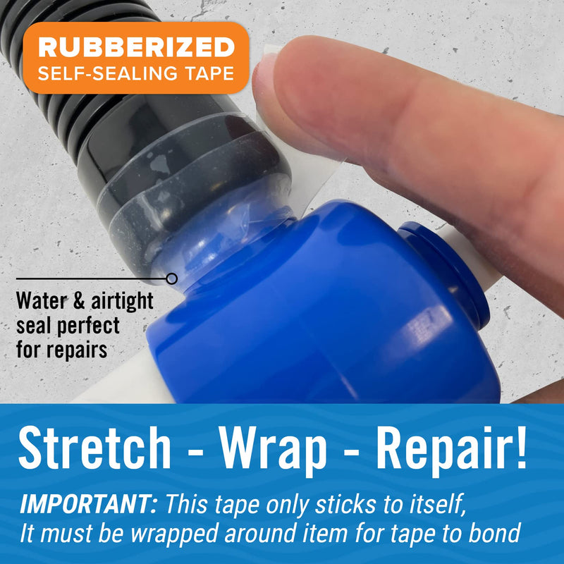 [Australia - AusPower] - Rubber Tape Silicone Tape Self Fusing Rubber Grip Tape 1" x 40FT Clear Silicone Repair Pipe Tape Electrical Radiator Hose Coax Plumbers Water Seal Stretch 