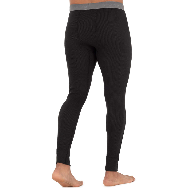 [Australia - AusPower] - Fruit of the Loom Men's Recycled Premium Waffle Thermal Underwear Long Johns Bottom (1, 2, 3, and 4 Packs) Medium Black 