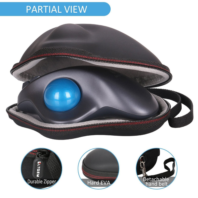 [Australia - AusPower] - LTGEM Case Compatible for Logitech M570/ERGO M575 Wireless Trackball Computer Wireless Mouse - EVA Hard Protective Case Travel Carrying Storage Bag(Case Only!) 