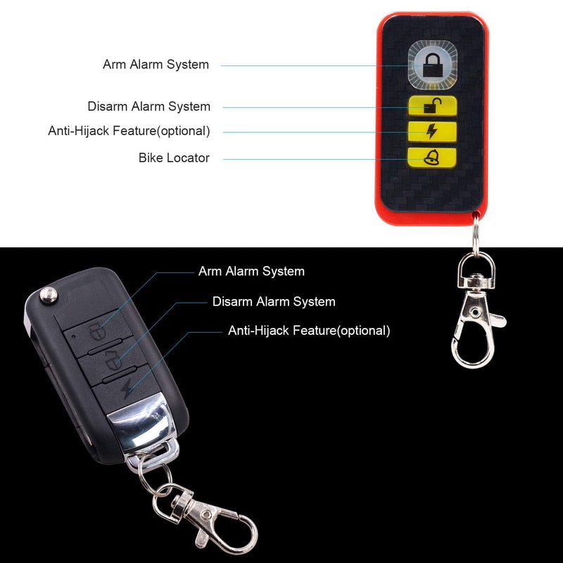 [Australia - AusPower] - BlueFire® Motorcycle Security Kit Alarm System Anti-Hijacking Cutting Off Remote Engine Start Arming Disarming 