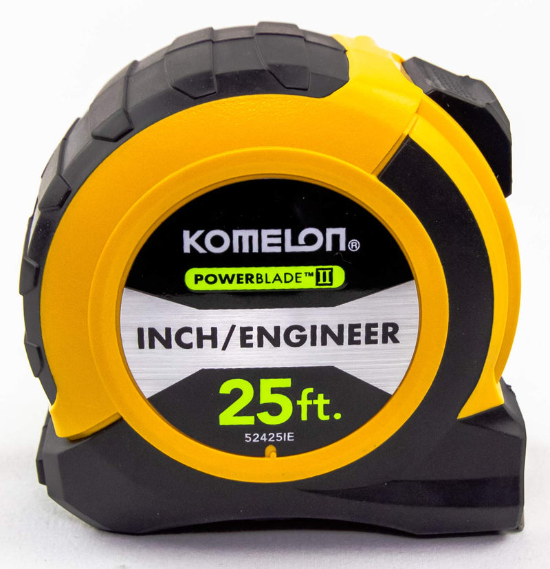 [Australia - AusPower] - Komelon 52425IE; 25' x 1.06" Powerblade II" Engineer Tape Measure; Yellow/Black 