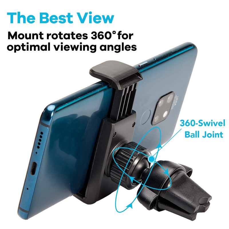 [Australia - AusPower] - Adjustable Car Vent Phone Mount, with Expandable Spring-Loaded Grip, APPS2Car Universal Strong Hold Air Vent Cell Phone Holder for Car with Super Sturdy Grips, Fit with iPhone and Other Android Phones 