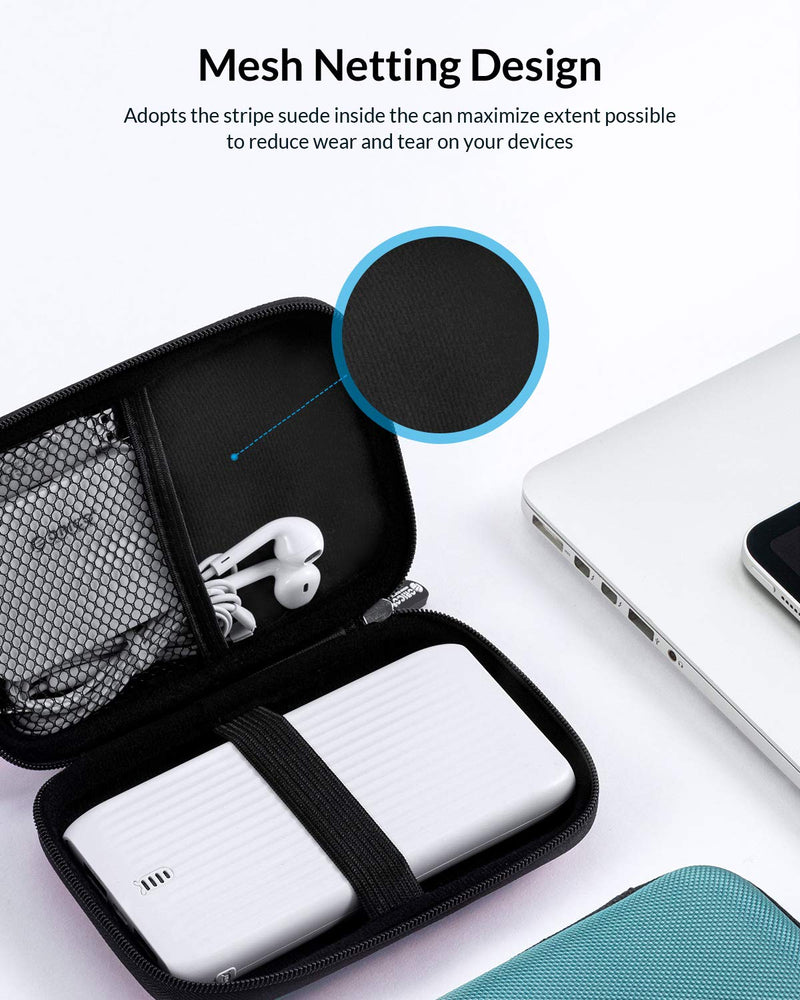 [Australia - AusPower] - ORICO Hard Drive Case 2.5 inch External Drive Storage Carrying Bag Waterproof Shockproof with Inner Size 5.5x3.5x1.0inch for Organizing HDD and Electronic Accessories, Blue(PHD-25) 