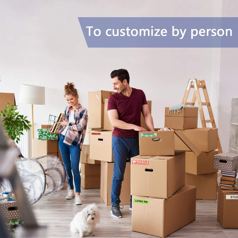 [Australia - AusPower] - Printholic 960 Count Home Moving Labels,16 Rolls Different Color Coding Moving Labels for Boxes Stickers + Fragile Moving Stickers + 1 Blank Label roll is for Customized use-Moving-Labels 16 Rolls 