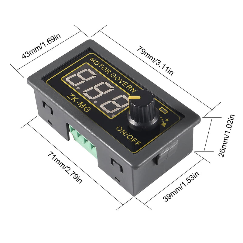 [Australia - AusPower] - UMLIFE Motor Speed Controller PWM DC 5V 12V 24V 150W Adjustable Speed Regulator with Stepless Variable Rotary Switch PWM Signal Generator Driver Module with Digital Display 