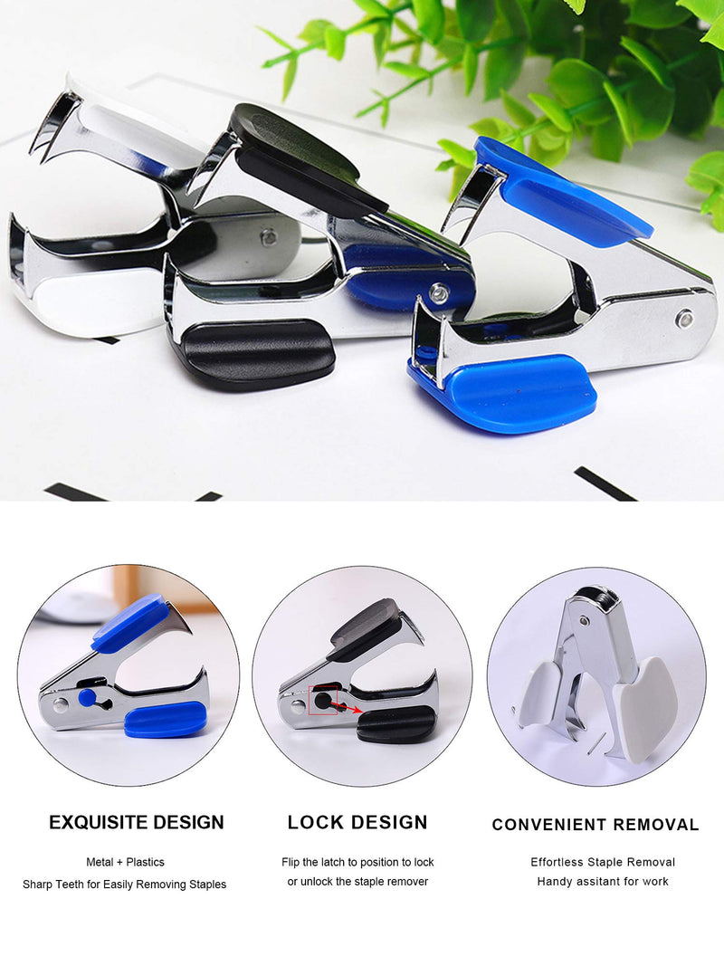 [Australia - AusPower] - Deli Effortless Desktop Stapler, 40-50 Sheet Capacity, One Finger Touch Stapling, Easy to Load Ergonomic Heavy Duty Stapler, Includes 1500 Staples and Staple Remover 40-50 Sheets Black 