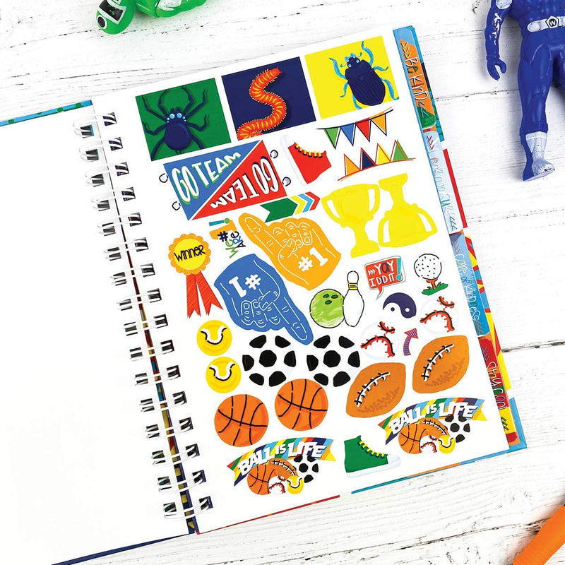 [Australia - AusPower] - Gratitude Finder® 52 Week Non-Dated Journal for Boys with 177 Totally Cool Hand-Illustrated Stickers (Super Kiddo) Super Kiddo Gratitude Finder Journal 