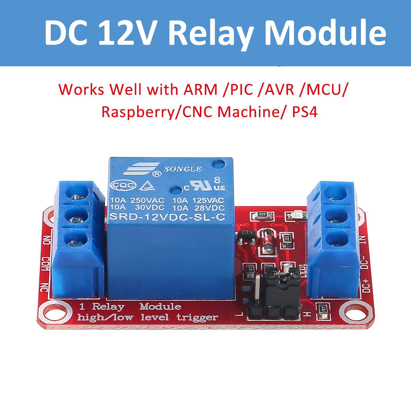 [Australia - AusPower] - AEDIKO 4pcs Relay Module DC 12V Relay Board 1 Channel with Optocoupler Isolation Support High or Low Level 