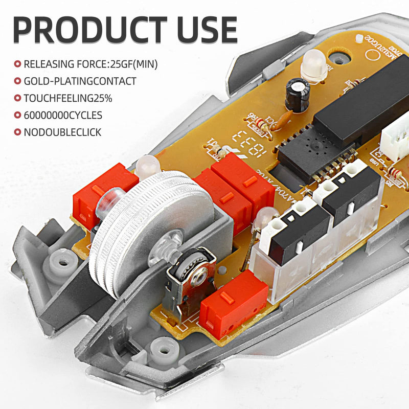 [Australia - AusPower] - RUNJRX Red Kailh GM 4.0 Mouse Micro Switch for Gaming Mouse 4Pcs 