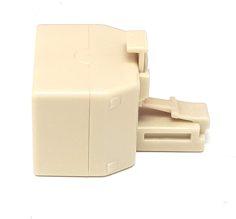 [Australia - AusPower] - Corpco RJ11 6p4c Duplex Wall Jack 2 Way Splitter Adapter - Ivory, 4 Conductor Pack of 2 