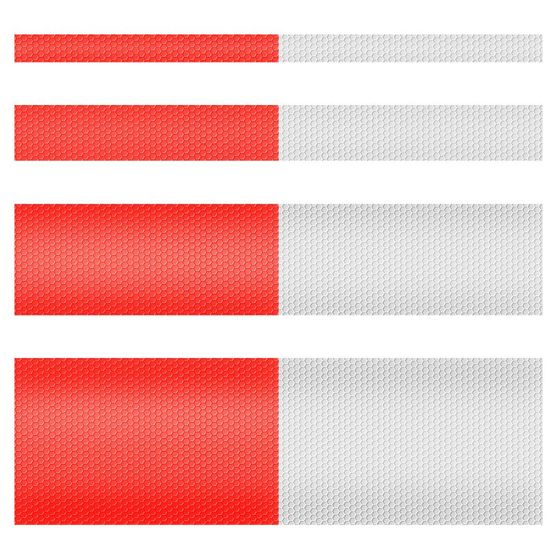 [Australia - AusPower] - Starrey Reflective Tape 2 in X 30 FT Red White Waterproof Self Adhesive Trailer Safety Caution Reflector Conspicuous Tape for Trucks Cars 