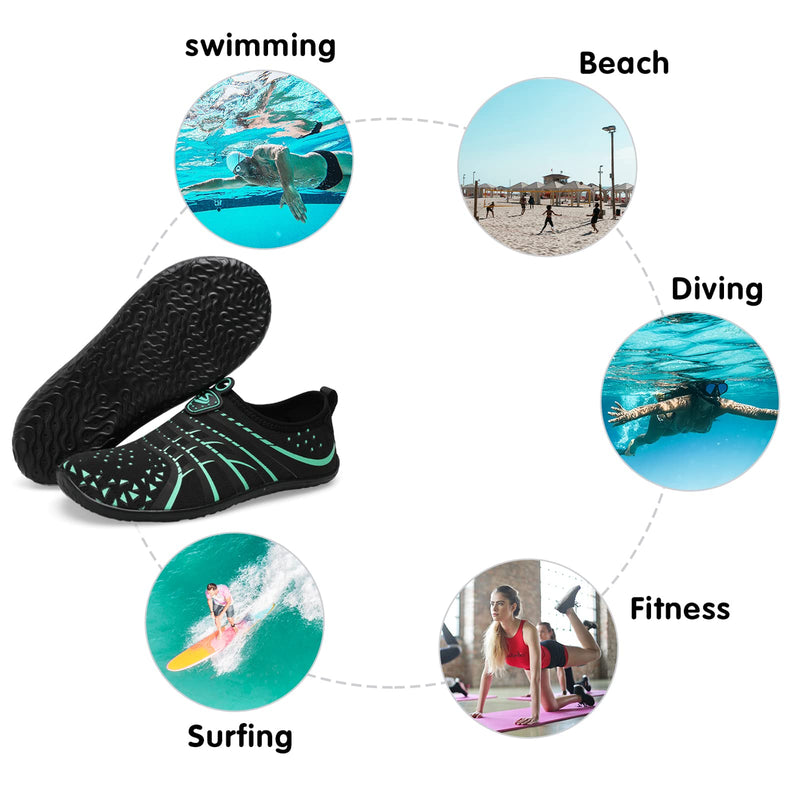 [Australia - AusPower] - Womens and Mens Water Shoes Breathable Quick Dry Soft Barefoot Aqua Socks for Swim Beach Surf Yoga Sport 5.5-6.5 Women/5-6 Men Jiao Blblue 