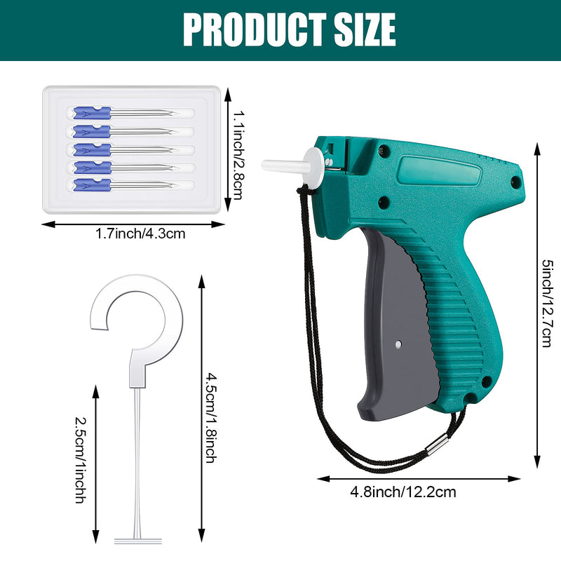 [Australia - AusPower] - 2006 Pieces Clothes Tagging Applicator Set Including 1 Piece Garment Tag Attacher with 5 Pieces Steel Needles and 2000 Pieces J Hook Plastic Fasteners for Fine Tagging Applications 