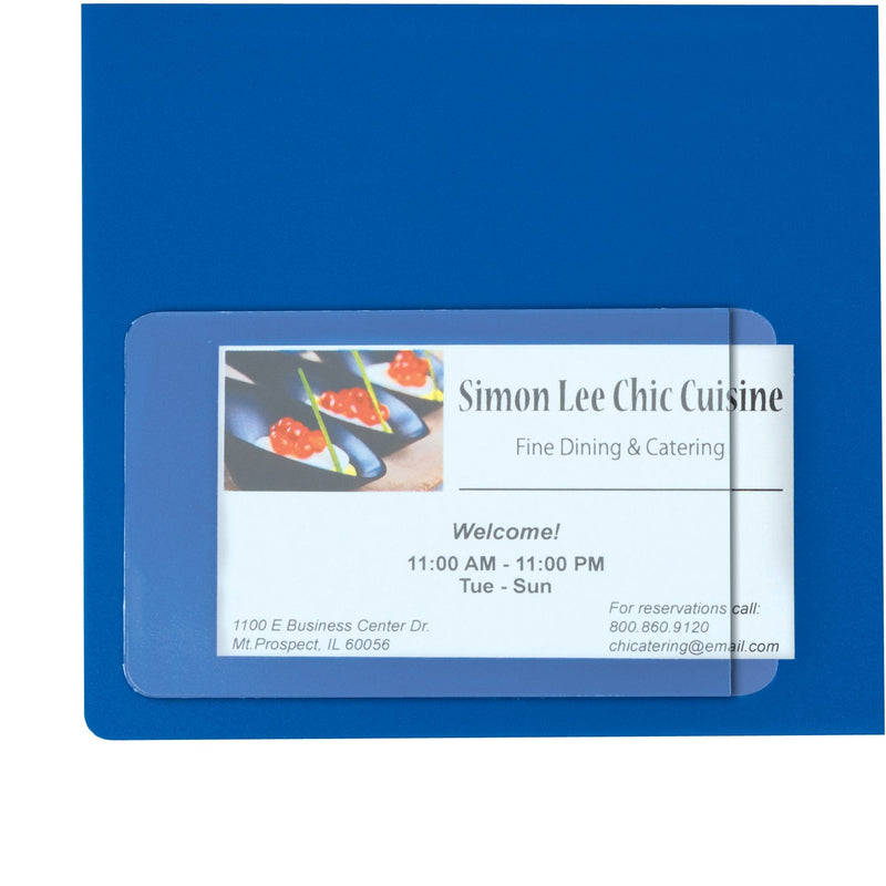 [Australia - AusPower] - C-Line Self-Adhesive Business Card Holders, Side Loading, 2" x 3-1/2", Clear, 5 Packs of 10 Holders, 50 Total (70238-5) Pack of 50 