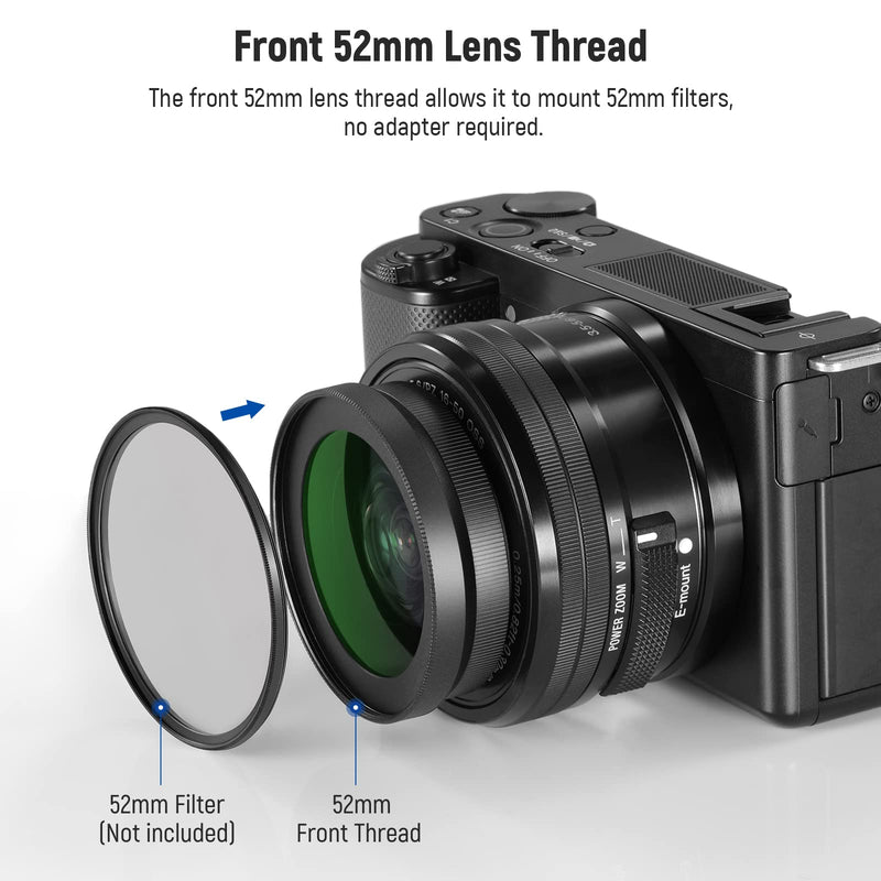 [Australia - AusPower] - NEEWER 40.5mm HD Wide Angle Lens Compatible with Sony ZV-1F ZV-E10 A5000 A6000, 2 in 1 18mm Wide Angle & 10x Macro Additional Lens with Extension Tube, Bayonet Mount Lens Adapter (LS-30, Black) 