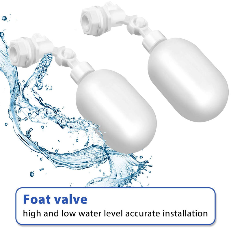 [Australia - AusPower] - Water Filter Float Ball Valve 1/4 Inch Adjustable Float Valve Plastic Water Tank Float Valves for Ponds, Water Pump, Water Trough, Aquariums, Aquaculture, Water Tank, Reservoir (6) 6 