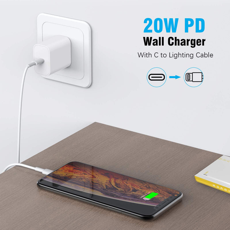 [Australia - AusPower] - iPhone 12 Charger Block MFI Certified 2Pack 20W Fast USB C Wall Charging Power Adapter Plug for Apple iPhone 13/12/12 Mini/12 Pro Max/11/ iPad Pro USB-C Charge Brick 