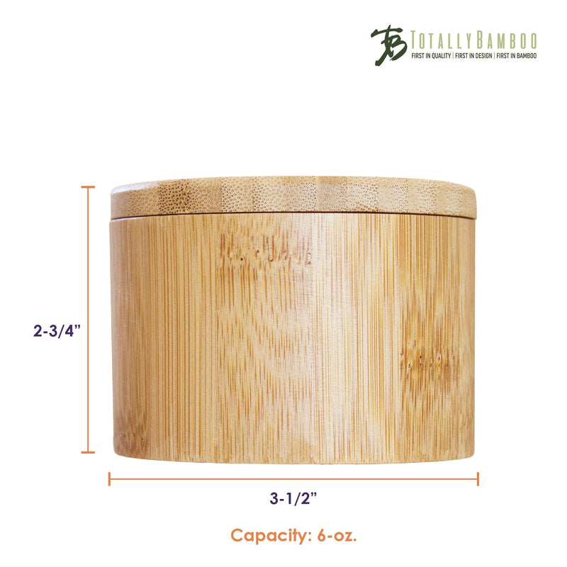 [Australia - AusPower] - Totally Bamboo Salt Cellar Bamboo Storage Box with Magnetic Swivel Lid, 6 Ounce Capacity Original Salt Box 