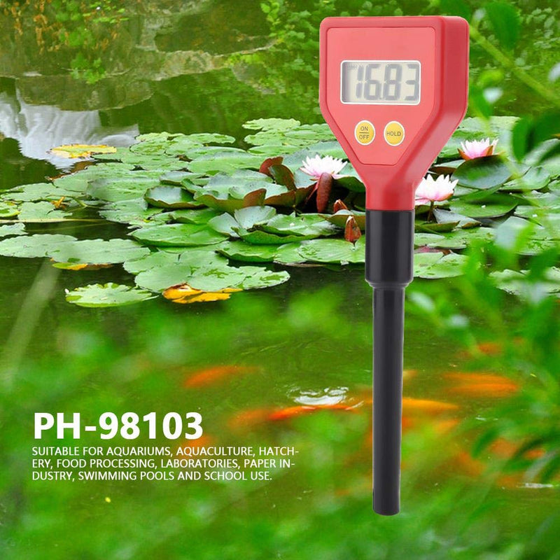 [Australia - AusPower] - Vikye Soil PH Meter, PH-98103 Digital Soil PH Meter Portable Water PH Tester for Aquarium Lab Swimming Pool School 