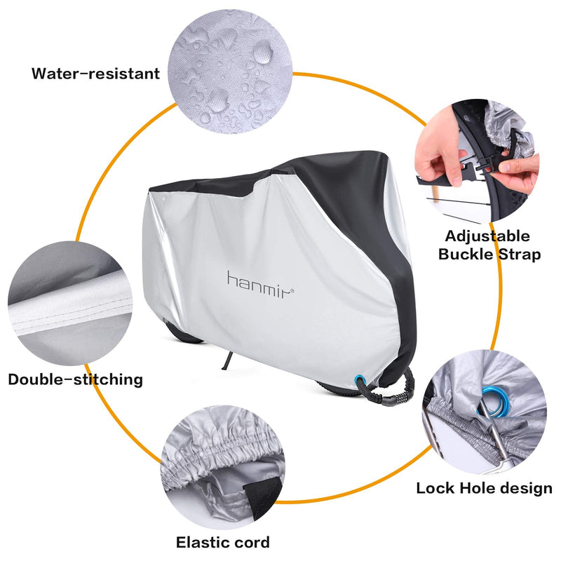 [Australia - AusPower] - Bike Cover,Waterproof Outdoor Bicycle Cover Anti Dust Rain Snow UV, Bike Rain Cover for Mountain, Road & Heavy Duty Bikes with Lock Holes & Storage Bag 