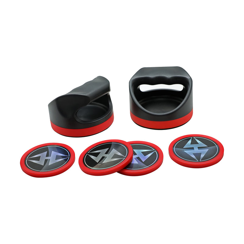 [Australia - AusPower] - Hathaway Arcade Air Hockey 4-in Strikers and 3-in Pucks - Black and Red 