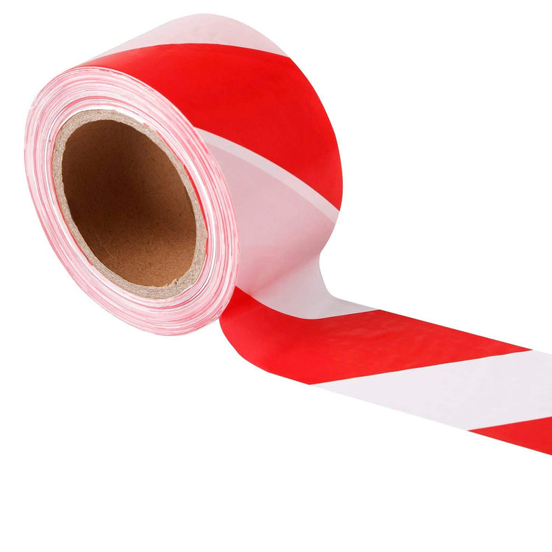 [Australia - AusPower] - TopSoon Red White Stripes Barricade Tape 2.8-Inch by 660-Feet Roll Non-Adhesive Caution Tape Safety Barrier Tape Construction Tape Waterproof Flagging Tape 