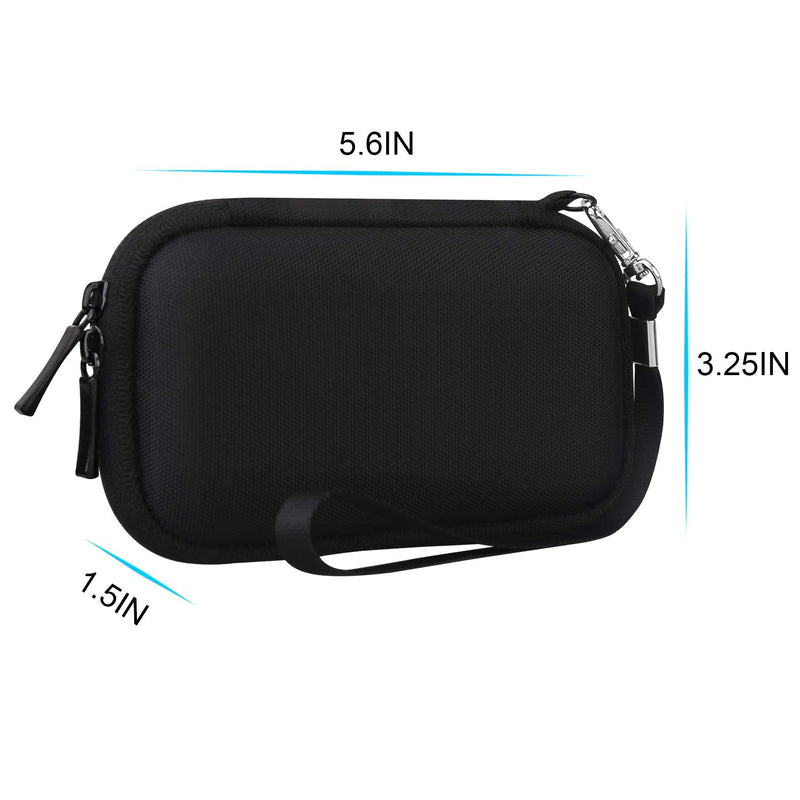 [Australia - AusPower] - Lacdo Hard Carrying Case for WD My Passport SSD External Portable Drive 500GB 1TB 2TB 4TB External Solid State Drive EVA Shockproof Water Repellent Protective Storage Travel Bag, Black 