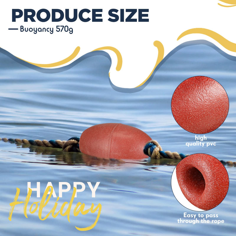 [Australia - AusPower] - Jerify 2 Pieces Fishing Floats Red and Yellow Anchor Float Buoy 3.5 x 5.5 Inches Buoys for Rope Lake Float Anchor for Rope Pools Water Ski Ropes 