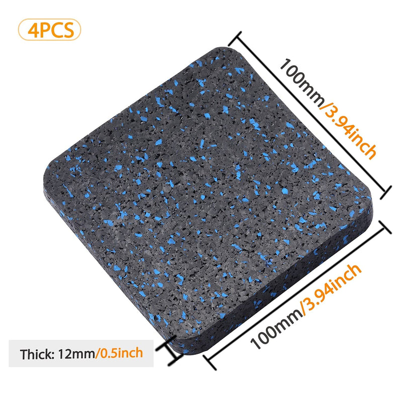 [Australia - AusPower] - BestXD Treadmill Mat, Exercise Equipment Mat with High Density Rubber (3.94 X 3.94 X 0.5 inch) 
